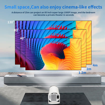 HY300 Max Smart 4K Projector & Retro Gaming Console (Includes 2 Wireless Controllers)